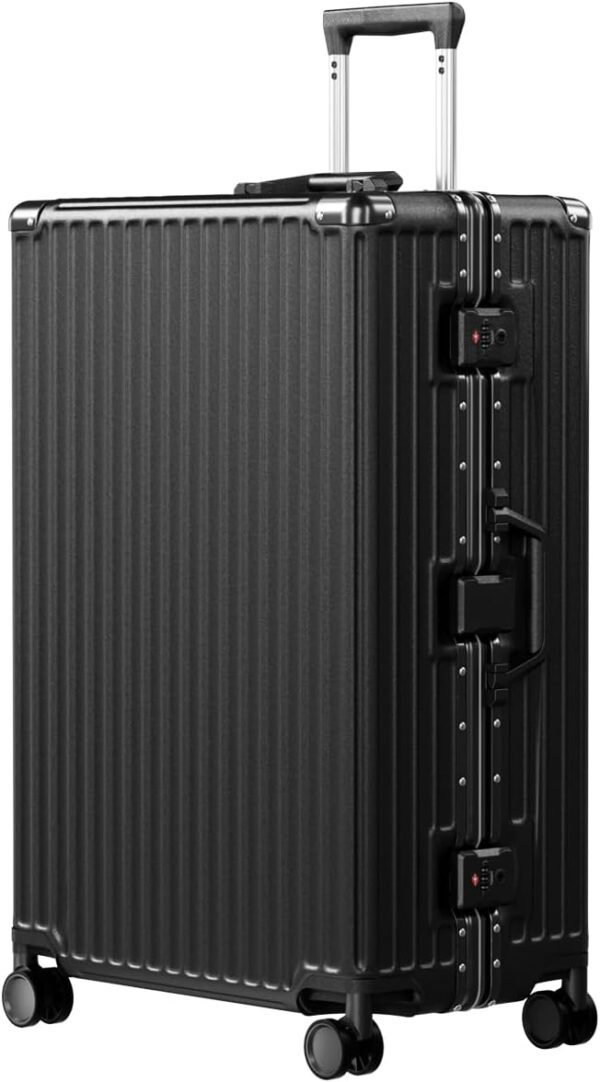 AnyZip 28 inc Aluminium Frame Hard Shell Luggage (Black, 90L)
