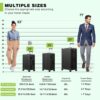 AnyZip 28 inc Aluminium Frame Hard Shell Luggage (Black, 90L)