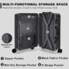 AnyZip 2-Piece Aluminium Frame Luggage Set – 20" & 28" Checked Zipperless Suitcases with TSA Lock & Spinner Wheels (Black)