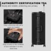 AnyZip 2-Piece Aluminium Frame Luggage Set – 20" & 28" Checked Zipperless Suitcases with TSA Lock & Spinner Wheels (Black)