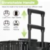 AnyZip 28" Aluminium Frame Zipperless Luggage – Hard Shell TSA Lock Suitcase with Spinner Wheels (Black, 90L)