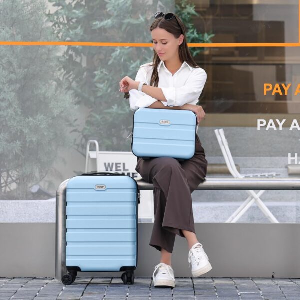 AnyZip 2-Piece Luggage Set (14/20, Light Blue)