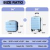 AnyZip 2-Piece Luggage Set (14/20, Light Blue)