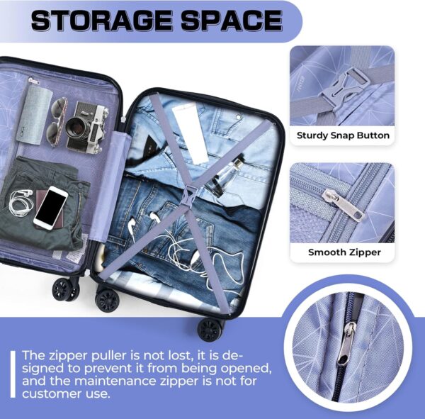 AnyZip 2-Piece Luggage Set (14/20, Light Blue)