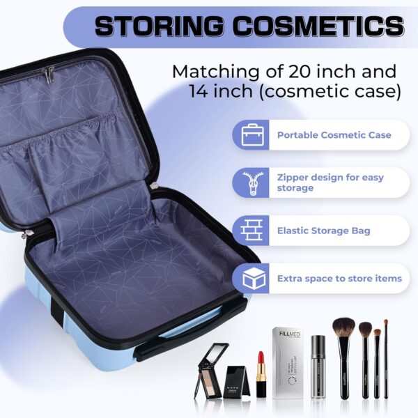 AnyZip 2-Piece Luggage Set (14/20, Light Blue)