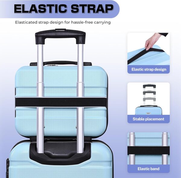 AnyZip 2-Piece Luggage Set (14/20, Light Blue)