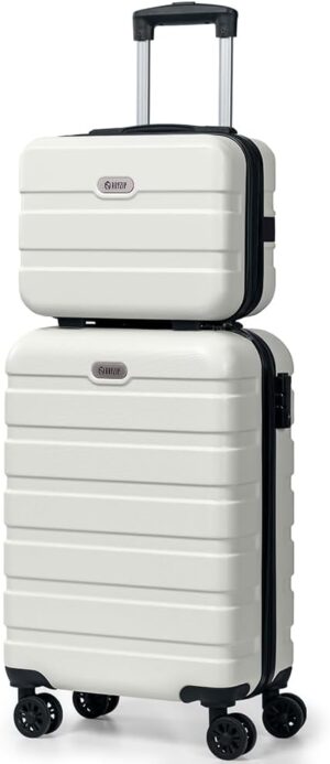 AnyZip 2-Piece Luggage Set (14/20, White)