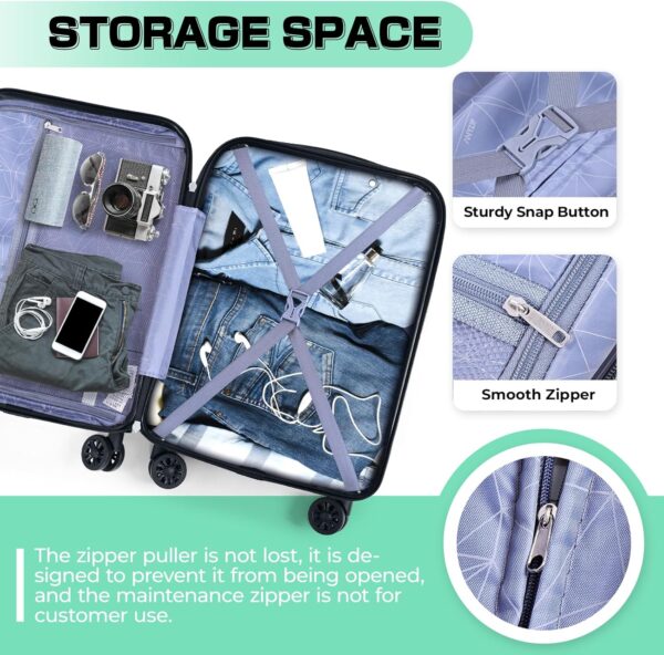 AnyZip 2-Piece Luggage Set (14/20, White)