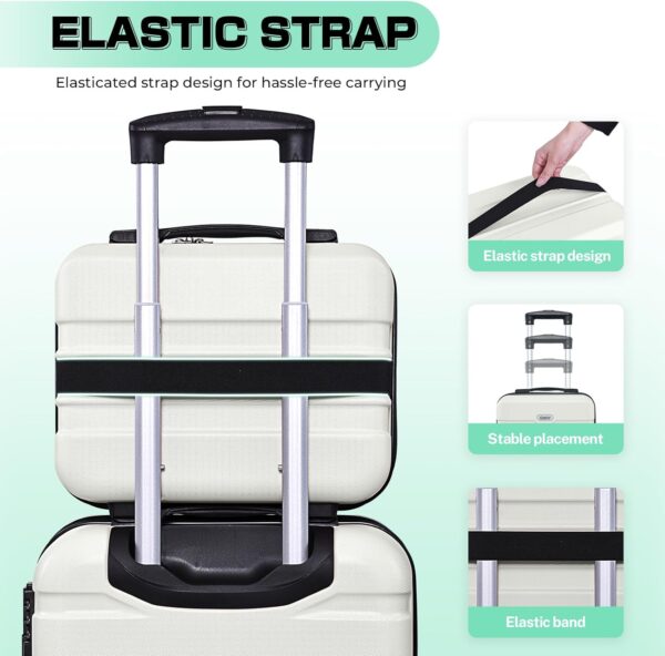 AnyZip 2-Piece Luggage Set (14/20, White)