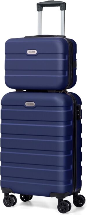 AnyZip 2-Piece Luggage Set (14/20, Dark Blue)