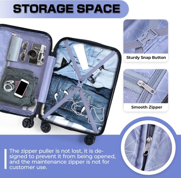 AnyZip 2-Piece Luggage Set (14/20, Dark Blue)