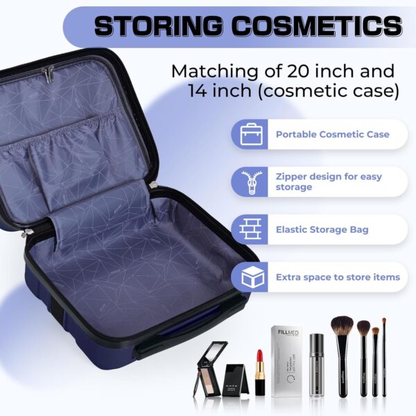 AnyZip 2-Piece Luggage Set (14/20, Dark Blue)