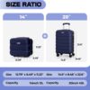 AnyZip 2-Piece Luggage Set (14/20, Dark Blue)