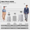 AnyZip 2-Piece Set 20/28-Inch Aluminium Frame Suitcases Silver