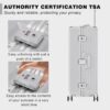 AnyZip 2-Piece Set 20/28-Inch Aluminium Frame Suitcases Silver