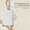 AnyZip 2-Set Aluminium Frame Suitcase (20/28-Inch, White)