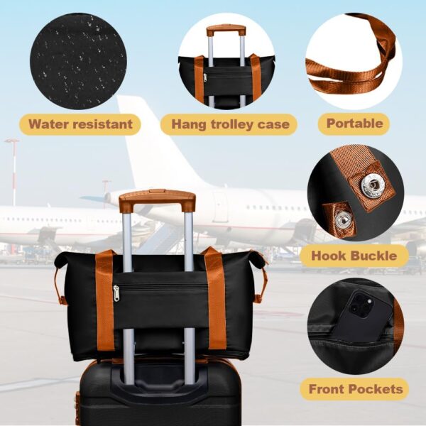 AnyZip 20-Inch 3-Piece Luggage Set (Black Brown)