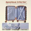 AnyZip 20-Inch 3-Piece Luggage Set (Black Brown)