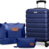 AnyZip 20-Inch 3-Piece Luggage Set (Blue)
