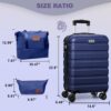 AnyZip 20-Inch 3-Piece Luggage Set (Blue)