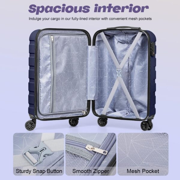 AnyZip 20-Inch 3-Piece Luggage Set (Blue)