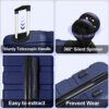 AnyZip 20-Inch 3-Piece Luggage Set (Blue)