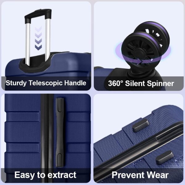 AnyZip 20-Inch 3-Piece Luggage Set (Blue)