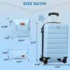 AnyZip 20-Inch 3-Piece Luggage Set (Light Blue)