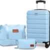 AnyZip 20-Inch 3-Piece Luggage Set (Light Blue)