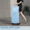 AnyZip 20-Inch 3-Piece Luggage Set (Light Blue)
