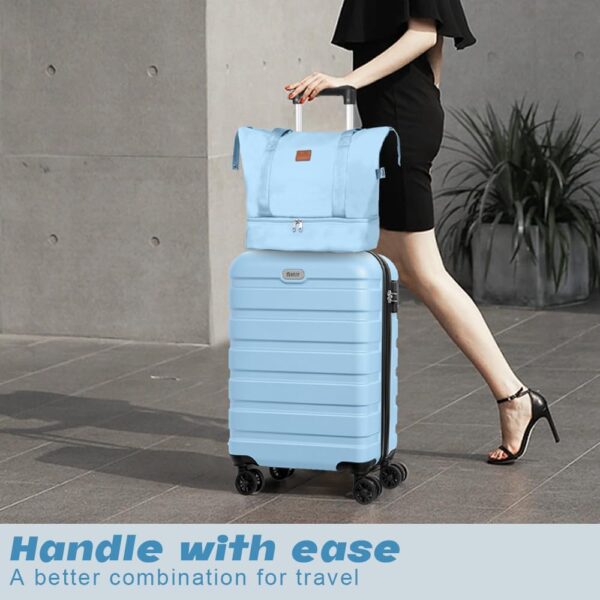 AnyZip 20-Inch 3-Piece Luggage Set (Light Blue)