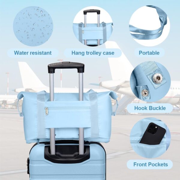 AnyZip 20-Inch 3-Piece Luggage Set (Light Blue)