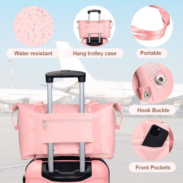 AnyZip 20-Inch 3-Piece Luggage Set (Pink)
