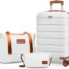 AnyZip 20-Inch 3-Piece Luggage Set (White)