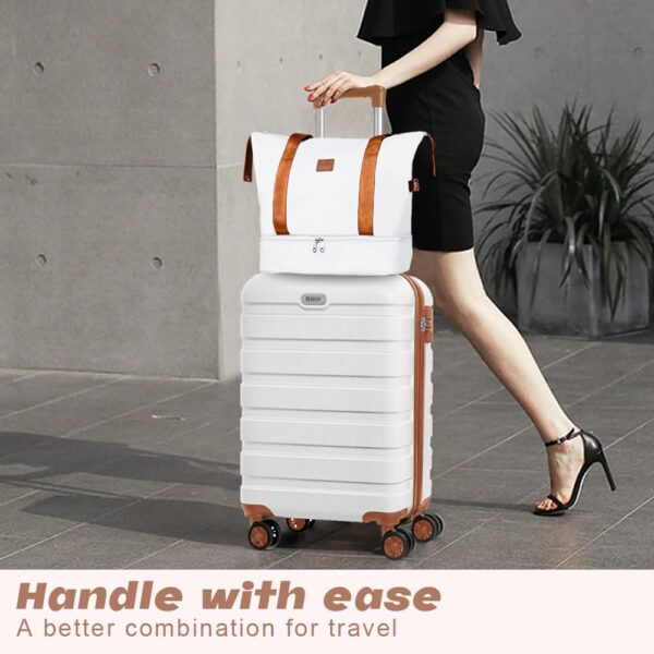 AnyZip 20-Inch 3-Piece Luggage Set (White)