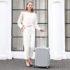 AnyZip 20-Inch Aluminium Frame Suitcase (Silver)