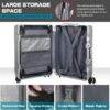 AnyZip 20-Inch Aluminium Frame Suitcase (Silver)