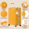 AnyZip 20-Inch Aluminium Frame Suitcase with TSA Lock (Orange)