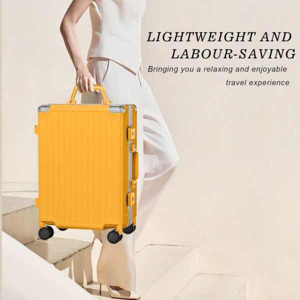 AnyZip 20-Inch Aluminium Frame Suitcase with TSA Lock (Orange)