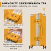 AnyZip 20-Inch Aluminium Frame Suitcase with TSA Lock (Orange)