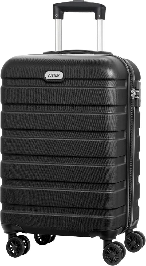 AnyZip 20-Inch Carry-On Suitcase (Black)