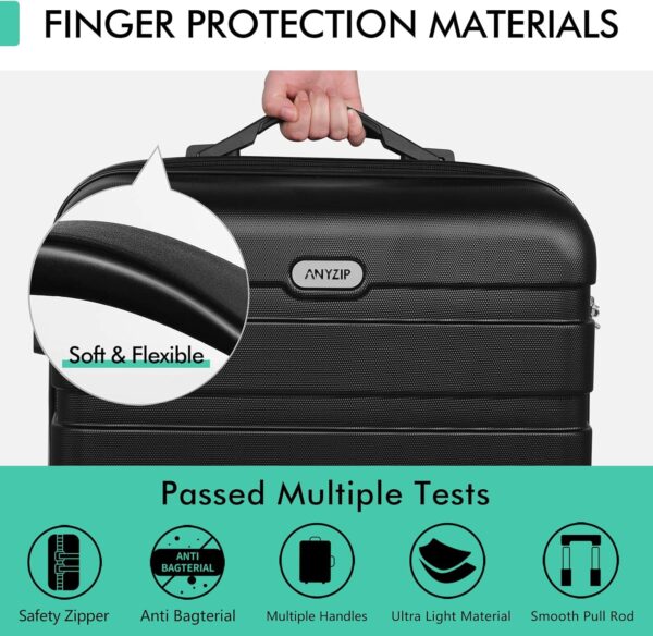 AnyZip 20-Inch Carry-On Suitcase (Black)