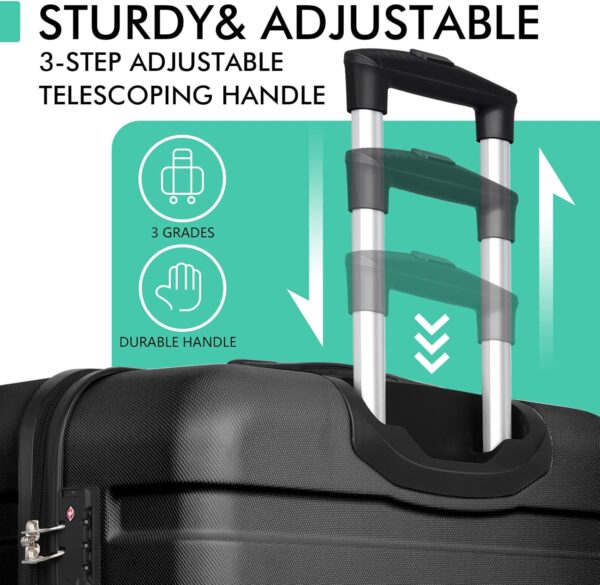 AnyZip 20-Inch Carry-On Suitcase (Black)