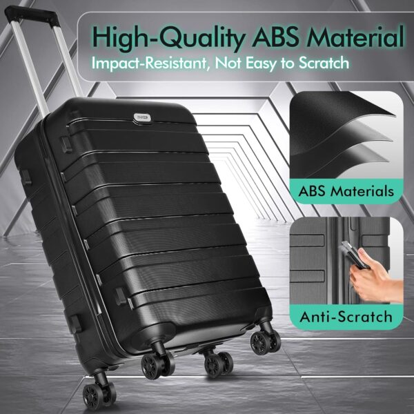 AnyZip 20-Inch Carry-On Suitcase (Black)