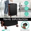 AnyZip 20-Inch Carry-On Suitcase (Black Brown)