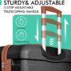 AnyZip 20-Inch Carry-On Suitcase (Black Brown)