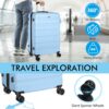 AnyZip 20-Inch Carry-On Suitcase (Light blue)