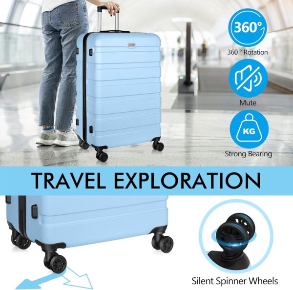 AnyZip 20-Inch Carry-On Suitcase (Light blue)