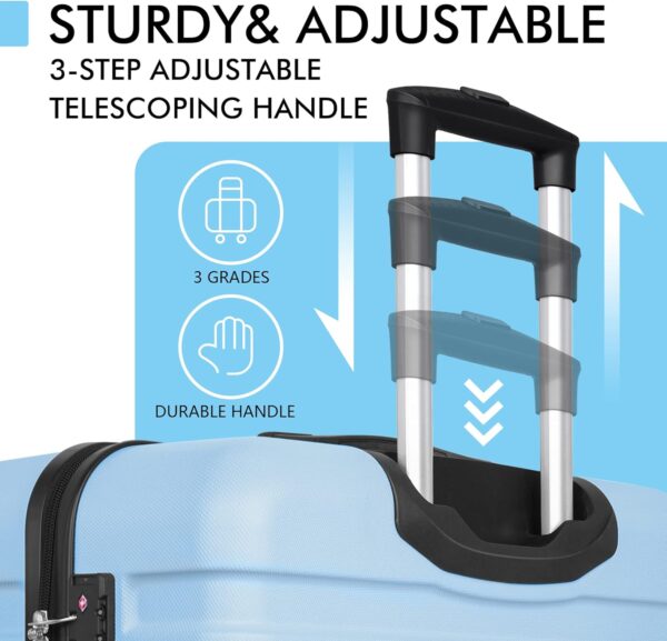 AnyZip 20-Inch Carry-On Suitcase (Light blue)