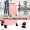 AnyZip 20-Inch Carry-On Suitcase (Pink)